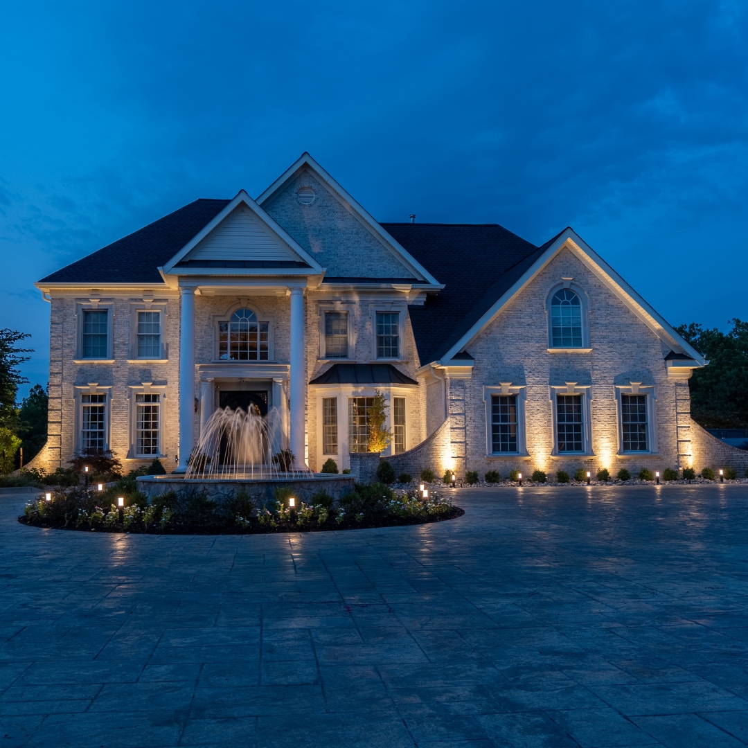 Warm landscape spot and pathway lighting