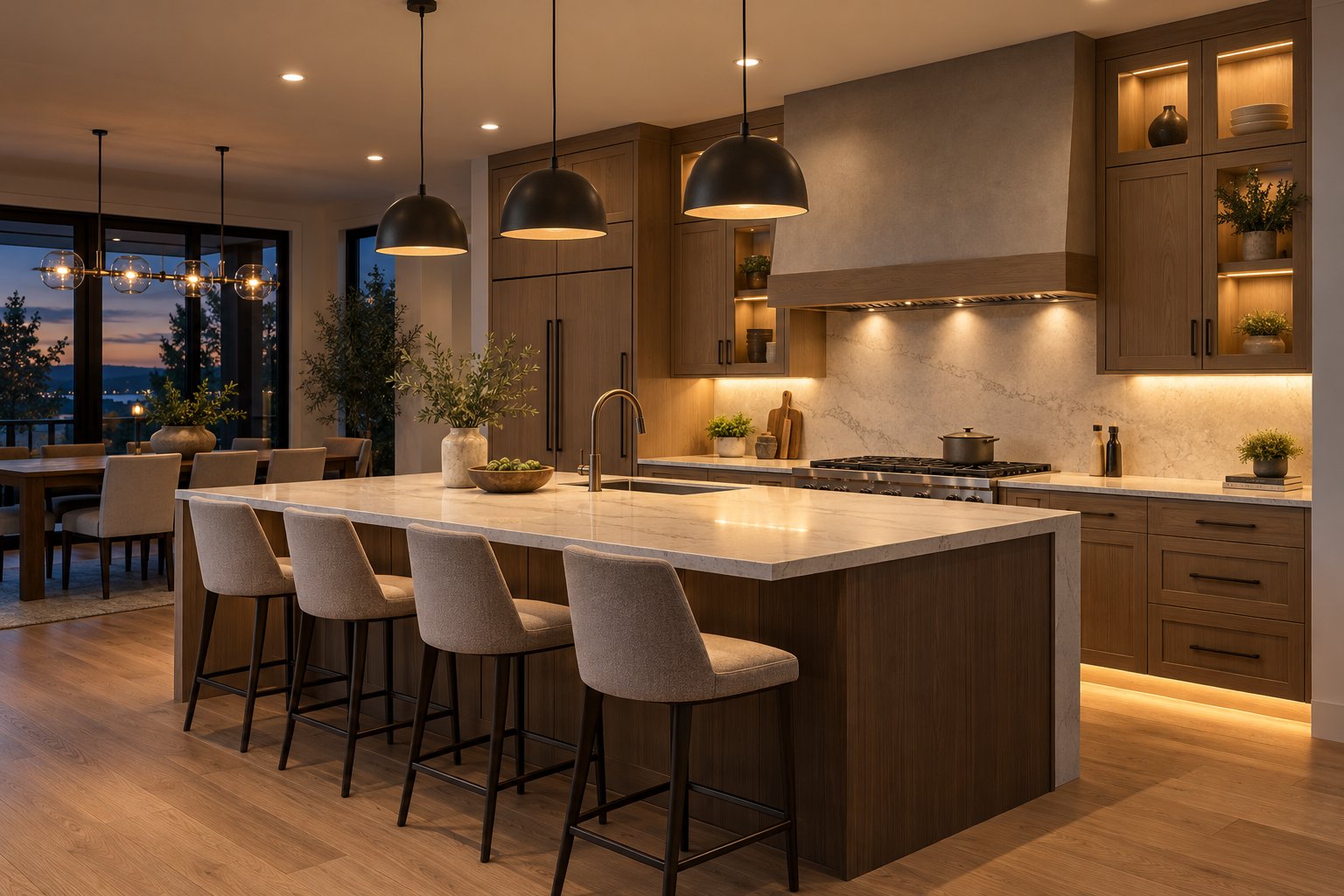 Contemporary kitchen lighting concept