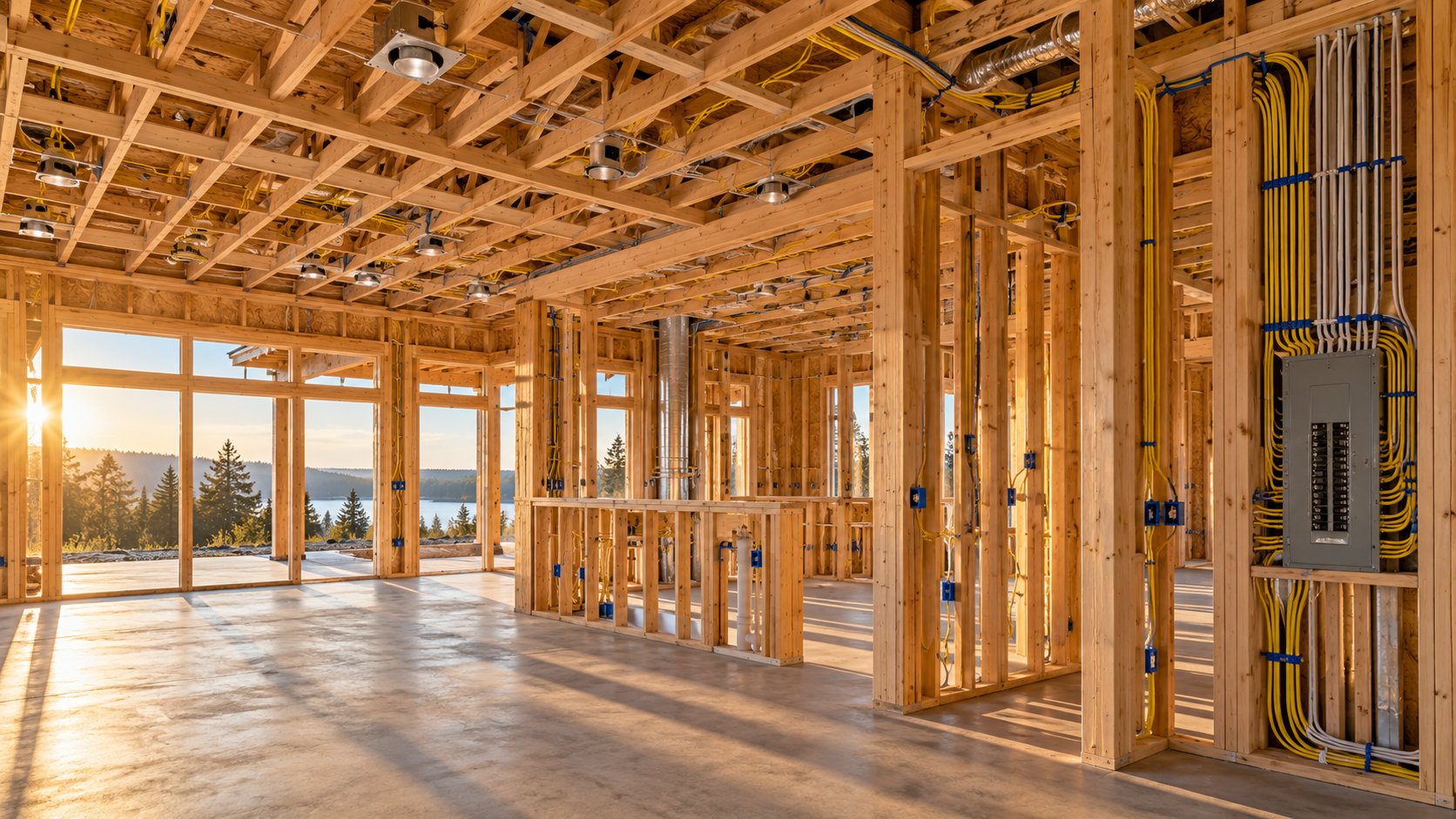 Custom home electrical construction